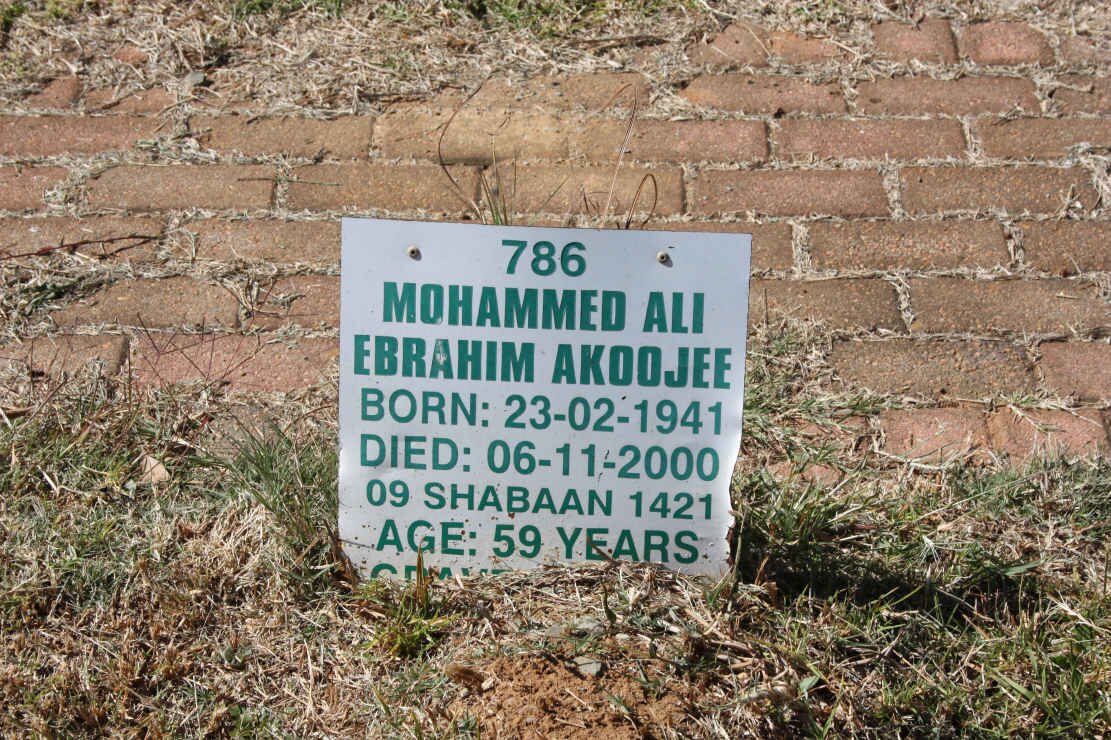 AKOOJEE Mohammed Ali Ebrahim 1941-2000