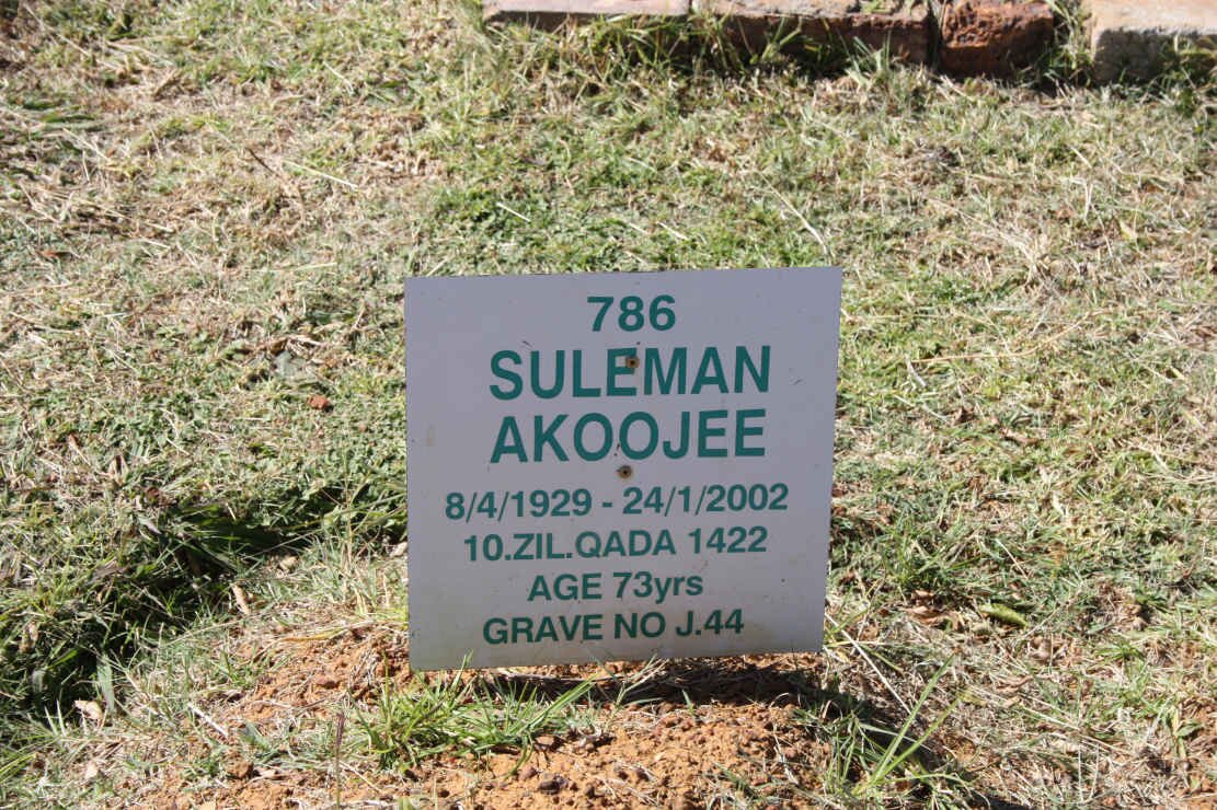 AKOOJEE Suleman 1929-2002