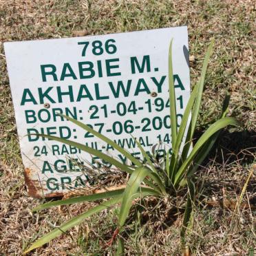 AKHALWAYA Rabie M. 1941-2000