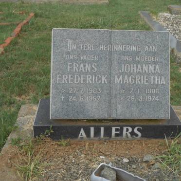 ALLERS Frans Frederick 1903-1957 &amp; Johanna Magrietha 1906-1974
