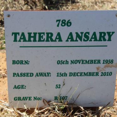 ANSARY Tahera 1958-2010