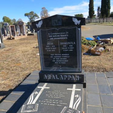 ARALAPPAN Deva 1945-1979 &amp; Shakuntla 1946-1998