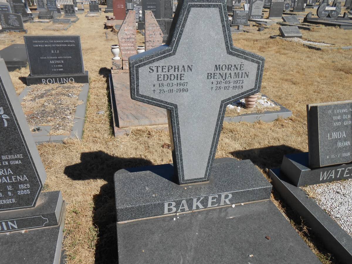 BAKER Stephan Eddie 1967-1990 &amp; BAKER Morné Benjamin 1973-1998