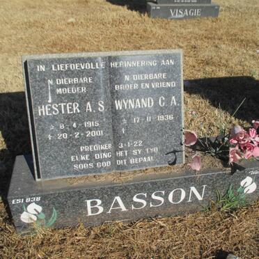 BASSON Hester A.S. 1915-2001 :: BASSON Wynand C.A. 1936-