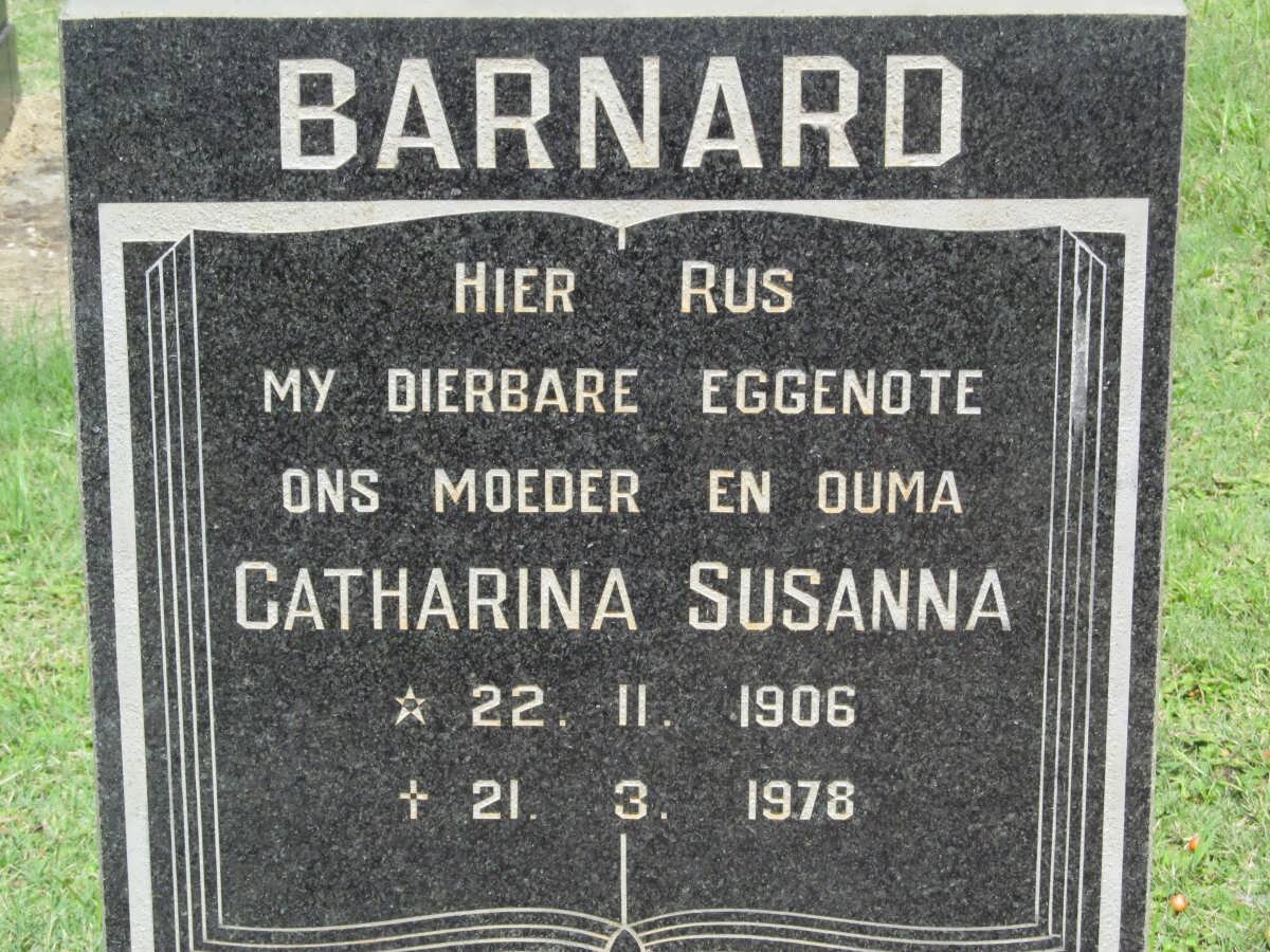 BARNARD Catharina Susanna 1906-1978