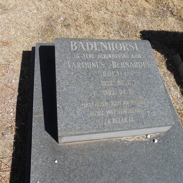 BADENHORST Marthinus Bernardus 1932-1983