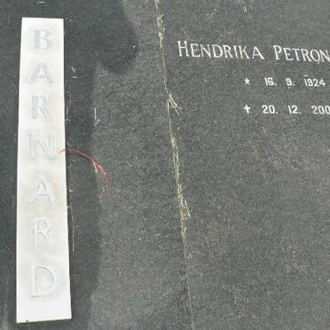 BARNARD Hendrika Petronella 1924-2005