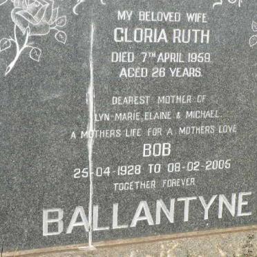 BALLANTYNE Bob 1928-2005 &amp; Gloria Ruth -1959