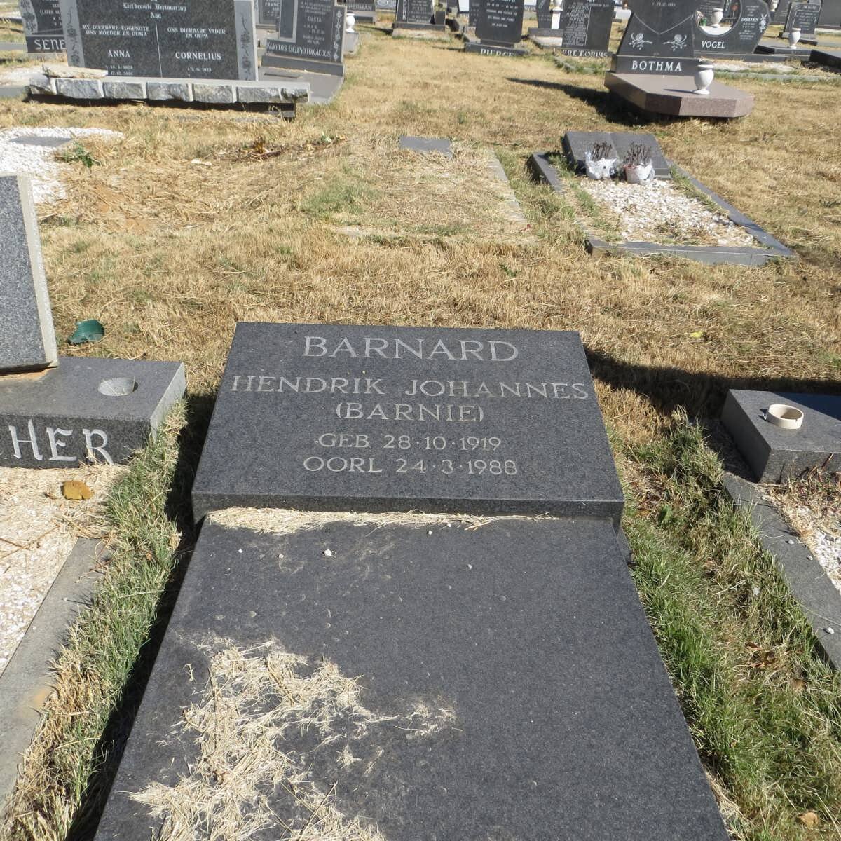 BARNARD Hendrik Johannes 1919-1988