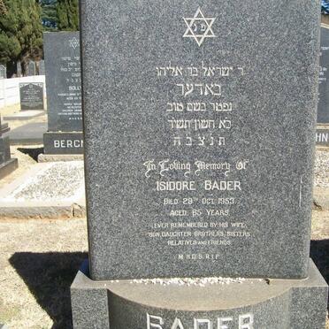 BADER Isidore -1953