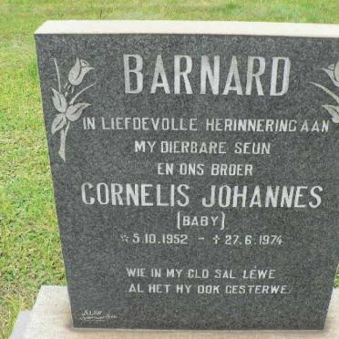 BARNARD Cornelis Johannes 1952-1974