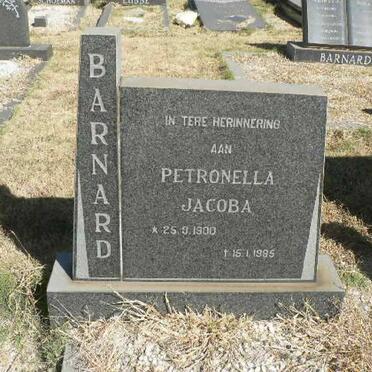BARNARD Petronella Jacoba 1900-1985