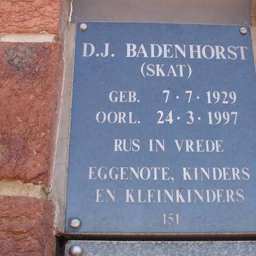 BADENHORST D.J. 1929-1997