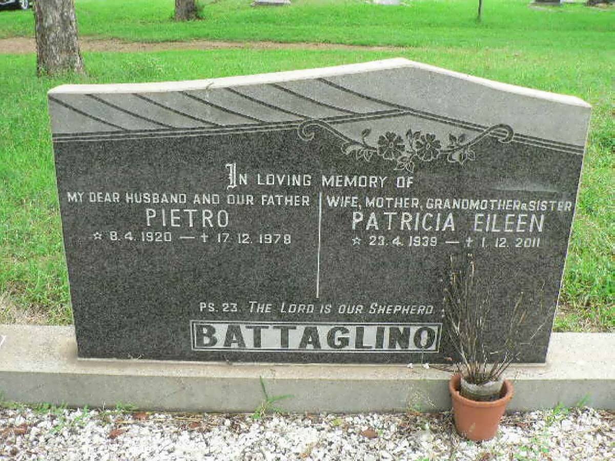 BATTAGLINO Pietro 1920-1978 &amp; Patricia Eileen 1939-2011