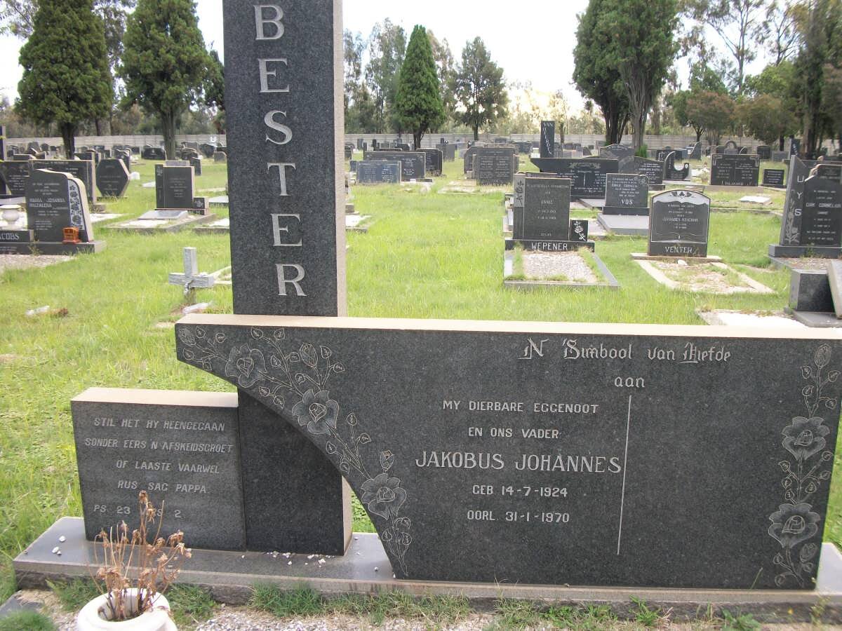BESTER Jakobus Johannes 1924-1970