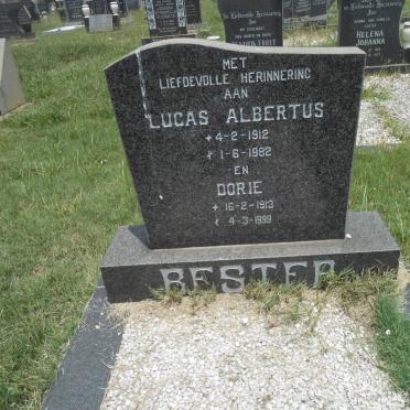 BESTER Lucas Albertus 1912-1982 &amp; Dorie 1913-1999