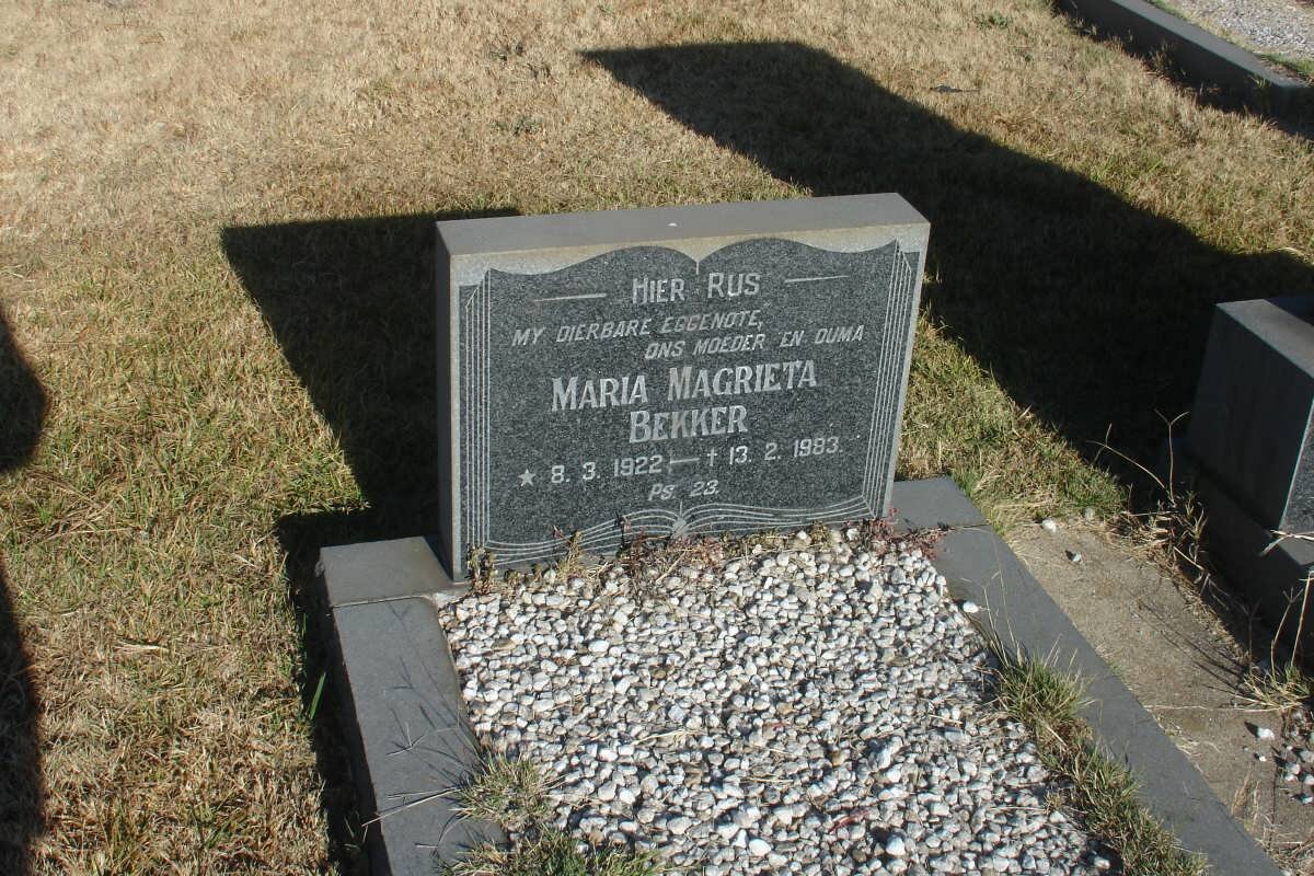 BEKKER Maria Magrieta 1922-1983