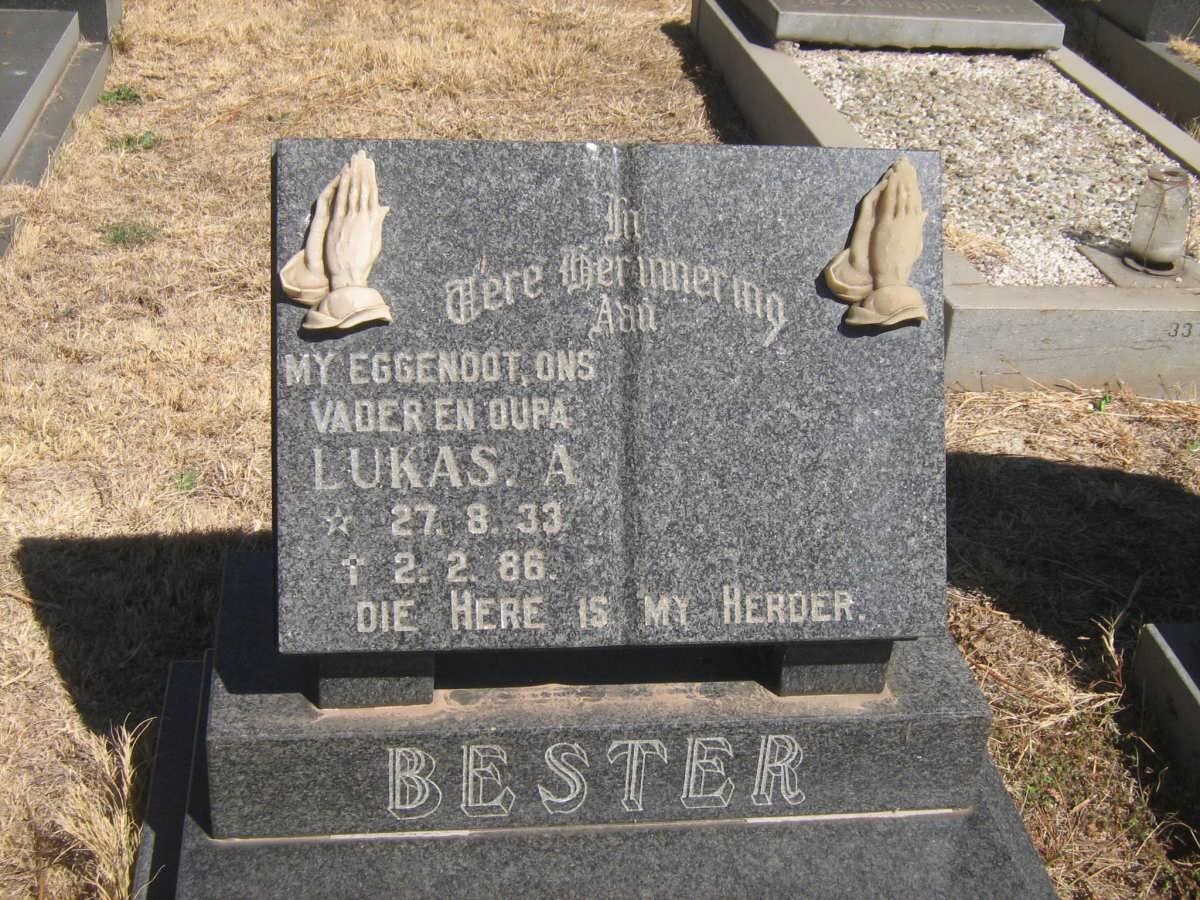 BESTER Lukas A. 1933-1986