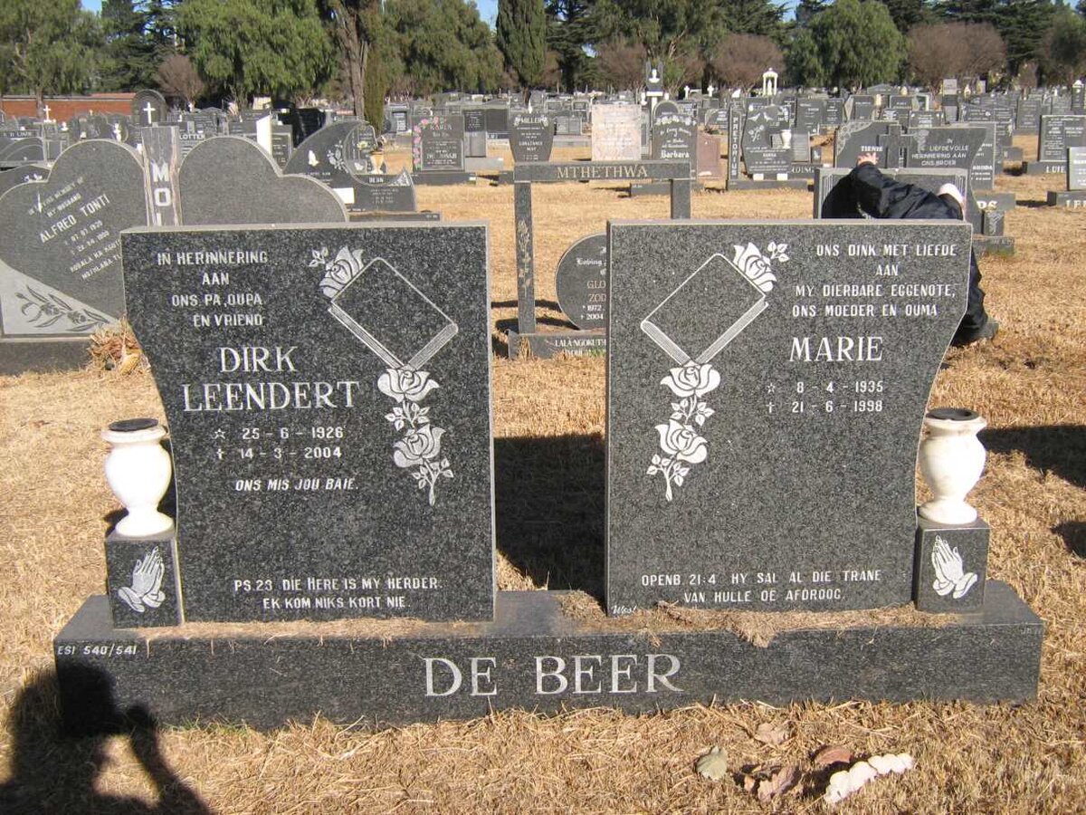 BEER Dirk Leendert, de 1926-2004 &amp; Marie 1935-1998