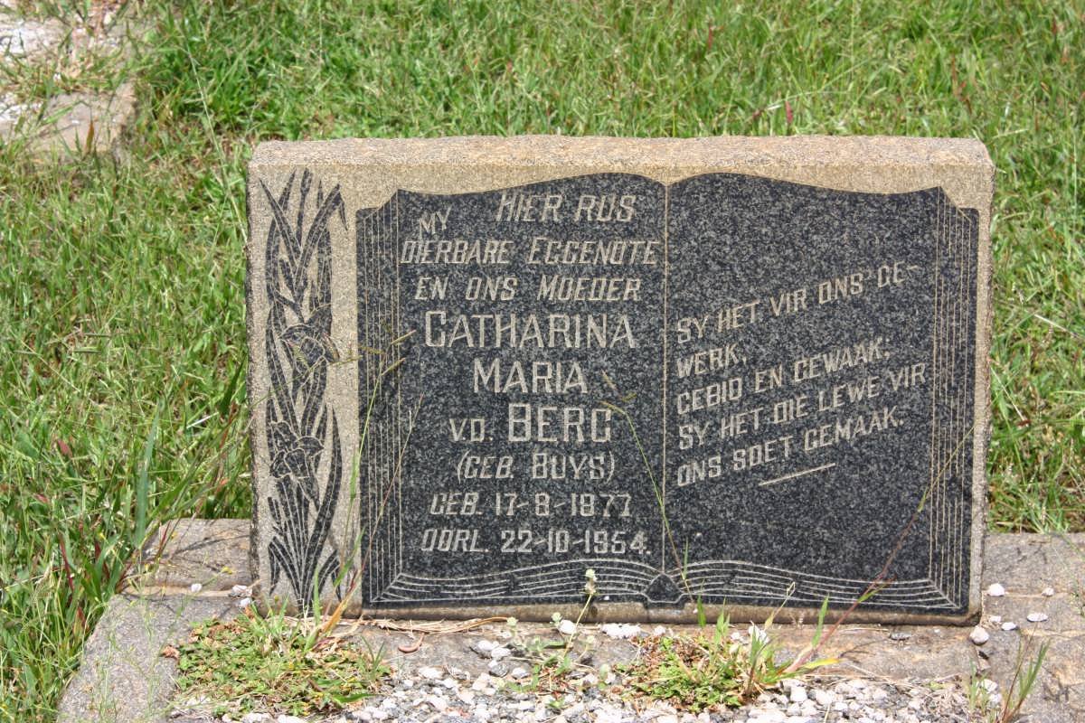 BERG Catharina Maria, v.d. nee BUYS 1877-1954