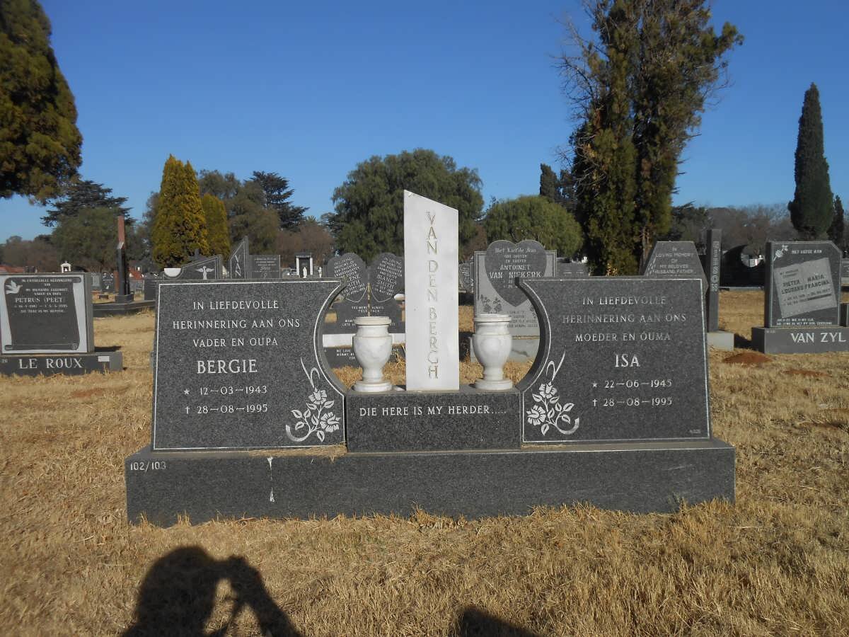 BERGH Bergie, van den 1943-1995 &amp; Isa 1945-1995