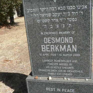 BERKMAN Desmond 1929-2009