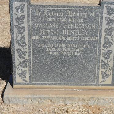 BENTLEY Margaret Henderson 1870-1947