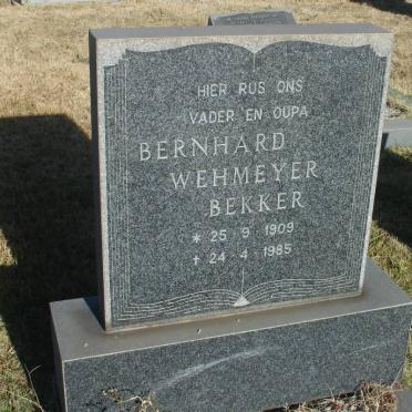 BEKKER Bernhard Wehmeyer 1909-1985