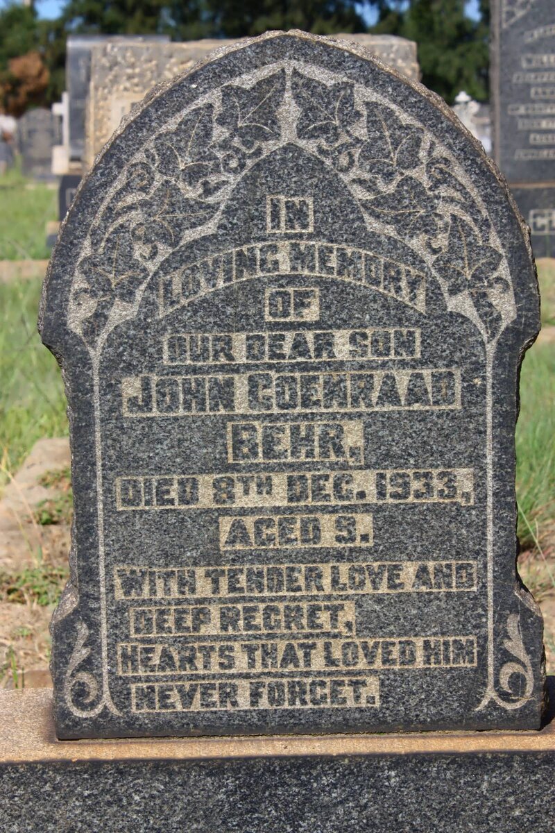 BEHR John Coenraad -1933