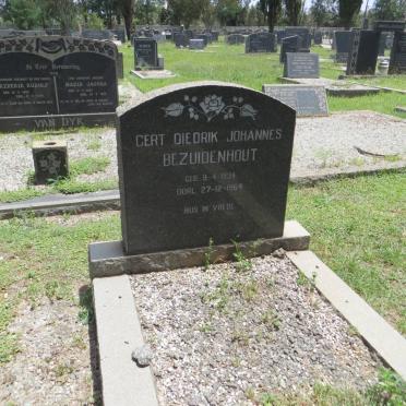 BEZUIDENHOUT Gert Diedrik Johannes 1934-1964