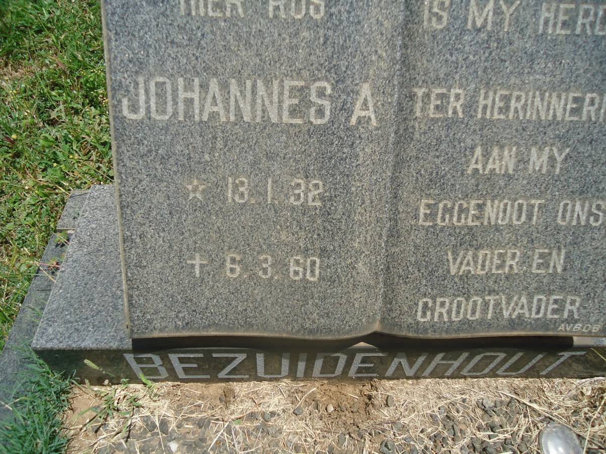 BEZUIDENHOUT Johannes A. 1932-1960