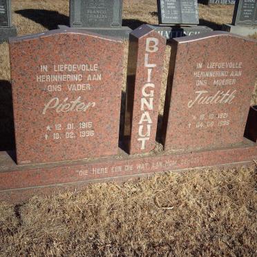 BLIGNAUT Pieter 1916-1996 &amp; Judith 1921-1996