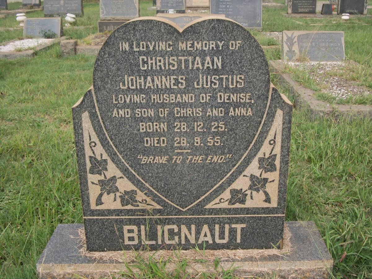 BLIGNAUT Christiaan Johannes Justus 1925-1955