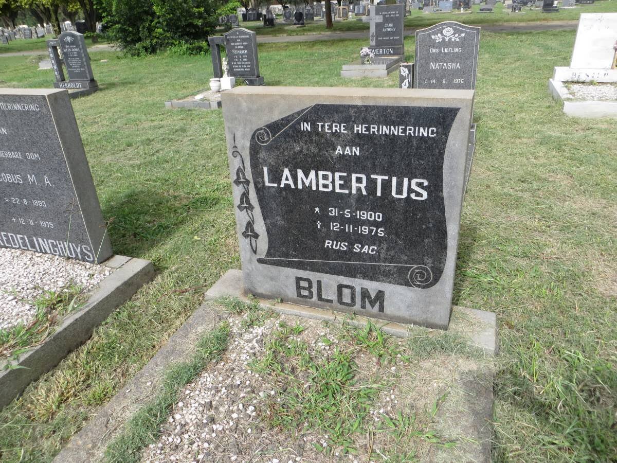 BLOM Lambertus 1900-1975