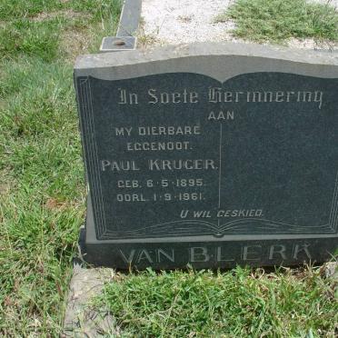 BLERK Paul Kruger, van 1895-1961