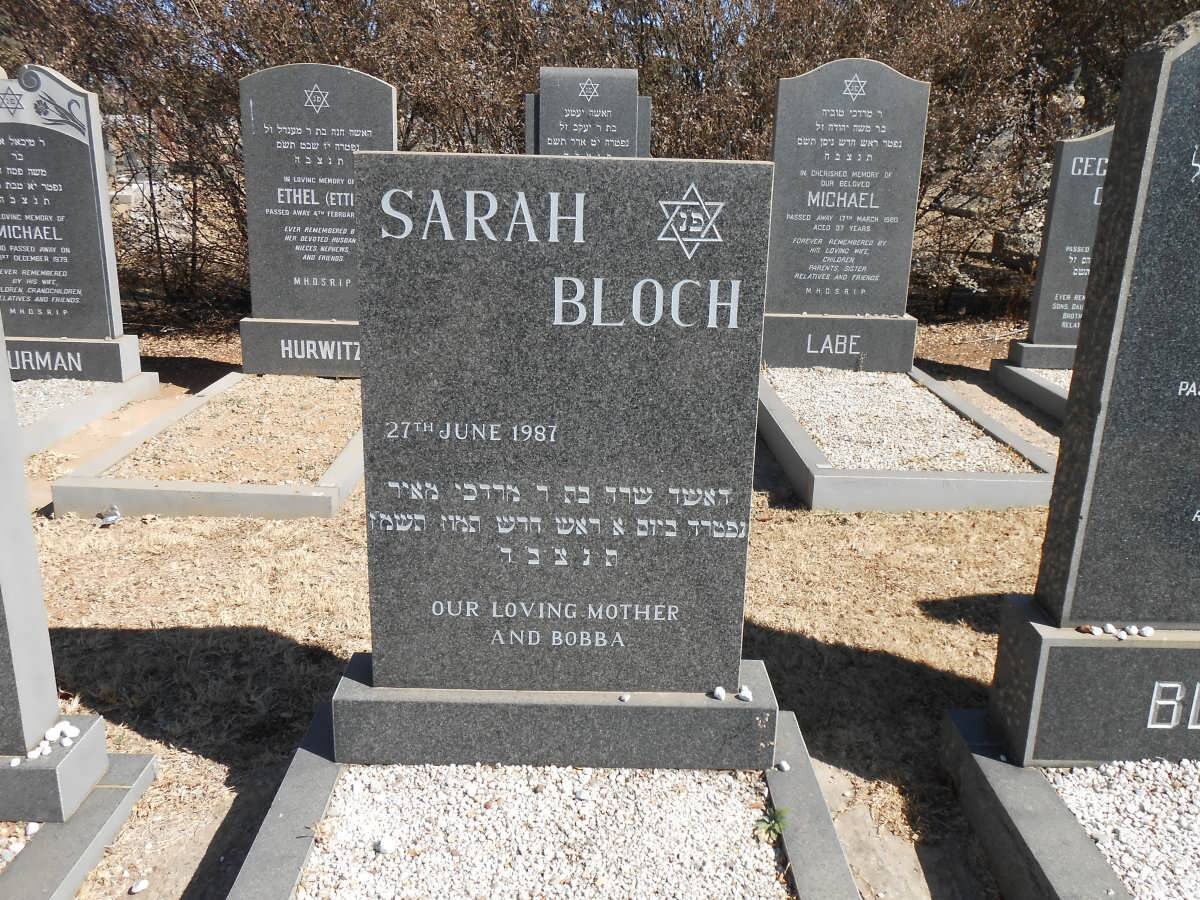 BLOCH Sarah -1987