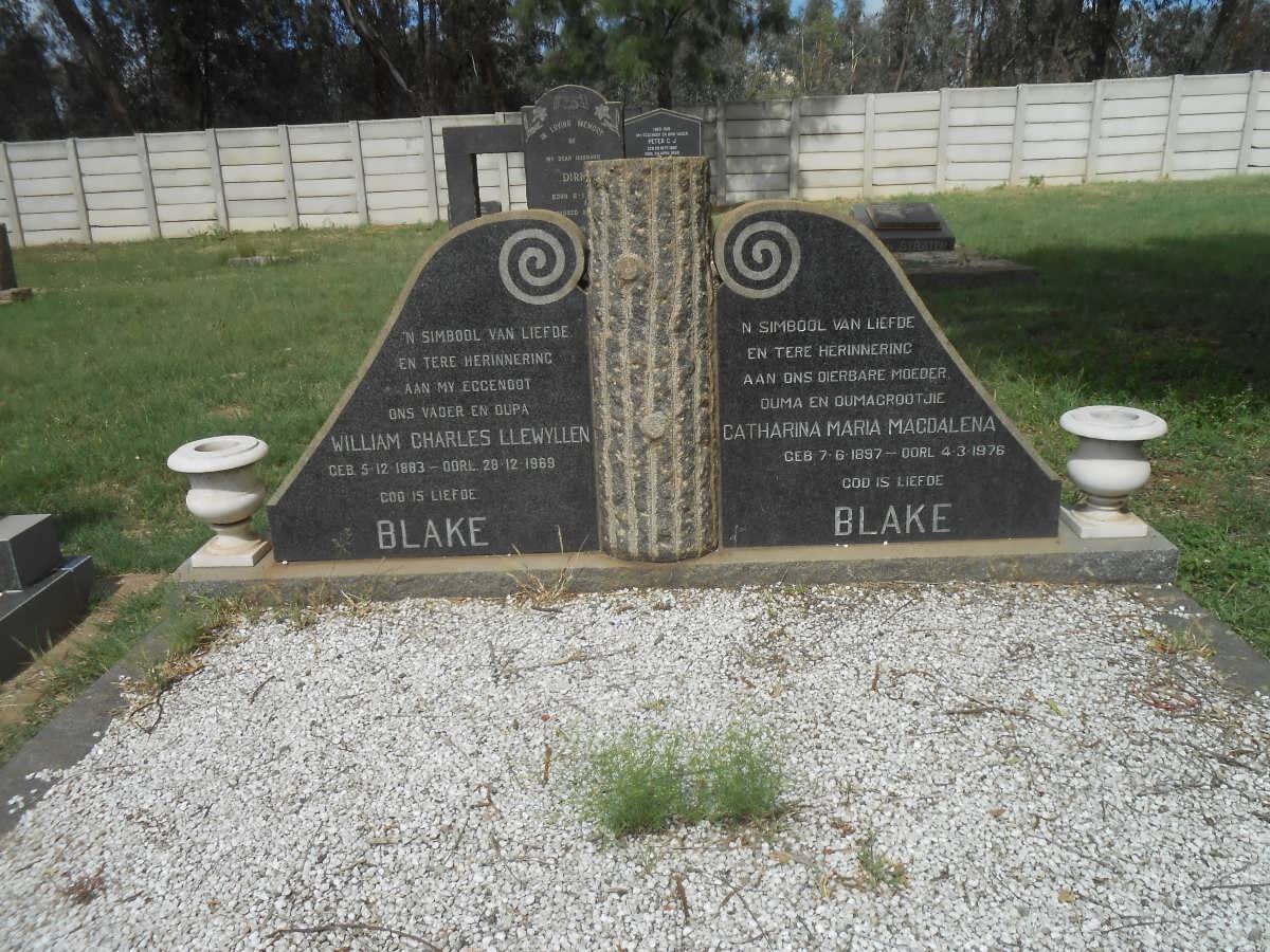 BLAKE William Charles Llewyllen 1883-1969 &amp; Catharina Maria Magdalena 1897-1976