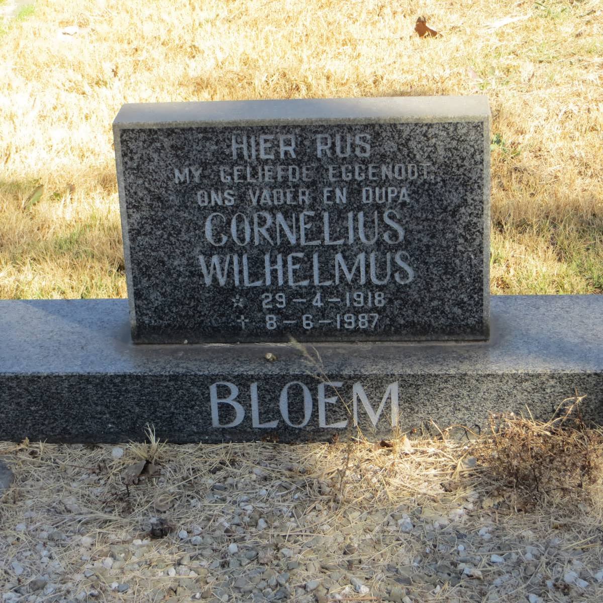 BLOEM Cornelius Wilhelmus 1918-1987