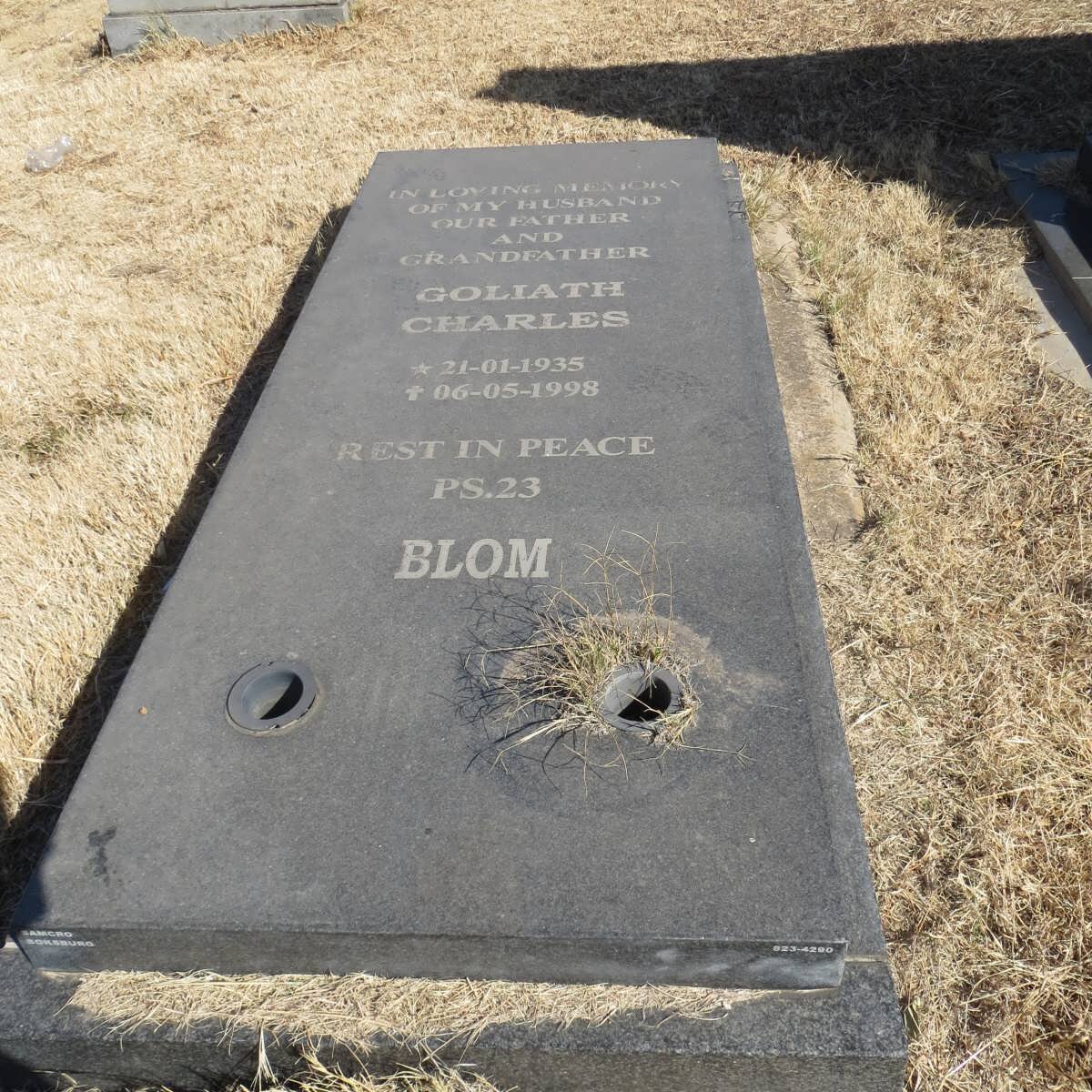 BLOM Goliath Charles 1935-1998