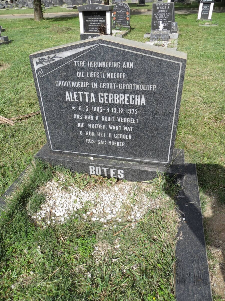 BOTES Aletta Gerbrecha 1885-1975