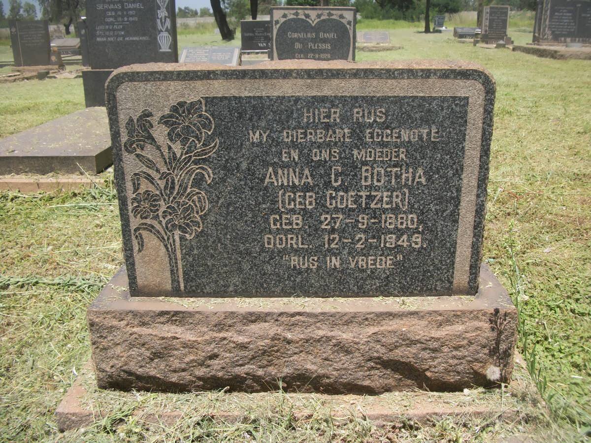 BOTHA Anna C. nee COETZER 1880-1949