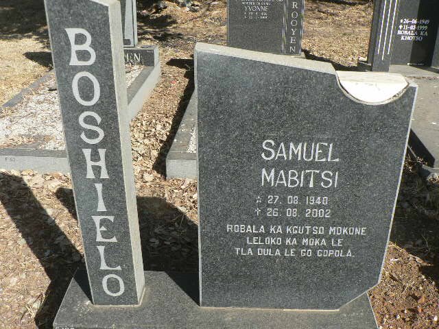 BOSHIELO Samuel Mabitsi 1940-2002