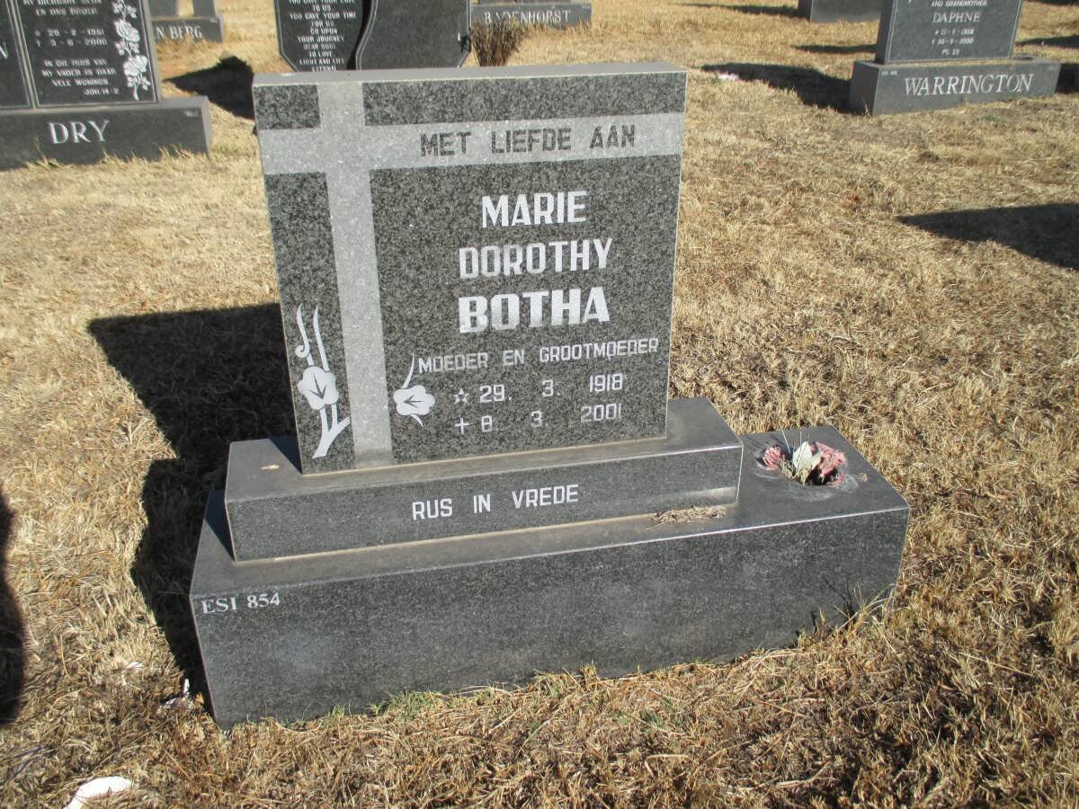 BOTHA Marie Dorothy 1918-2001