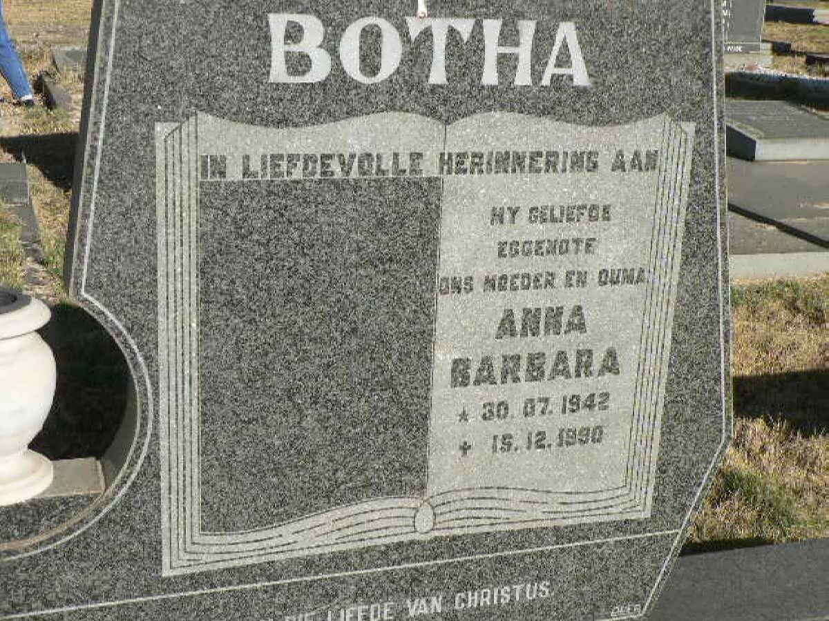 BOTHA Anna Barbara 1942-1990