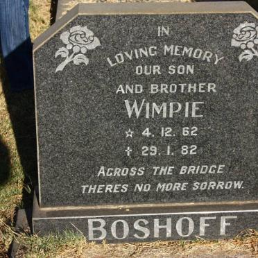 BOSHOFF Wimpie 1962-1982