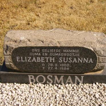 BOSMAN Elizabeth Susanna 1900-1984