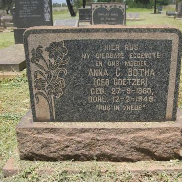 BOTHA Anna C. nee COETZER 1880-1949