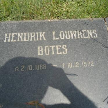BOTES Hendrik Louwrens 1888-1972