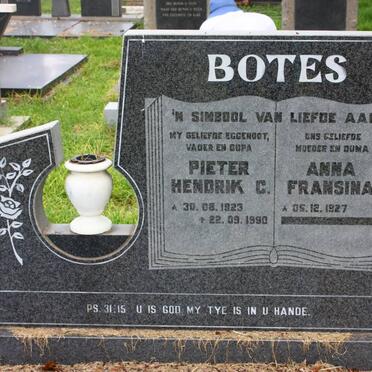 BOTES Pieter Hendrik C. 1923-1990 &amp; Anna Fransina 1927-