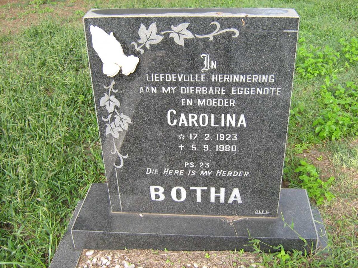 BOTHA Carolina 1923-1980